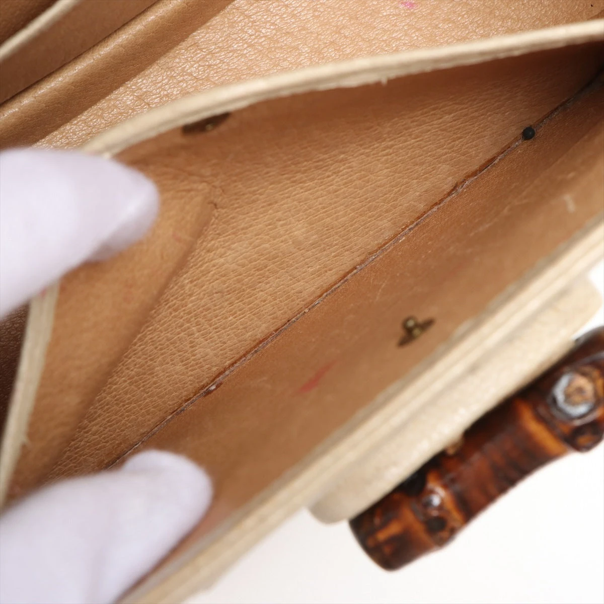 グッチ オールドグッチ バンブー オーストリッチ ハンドバッグ