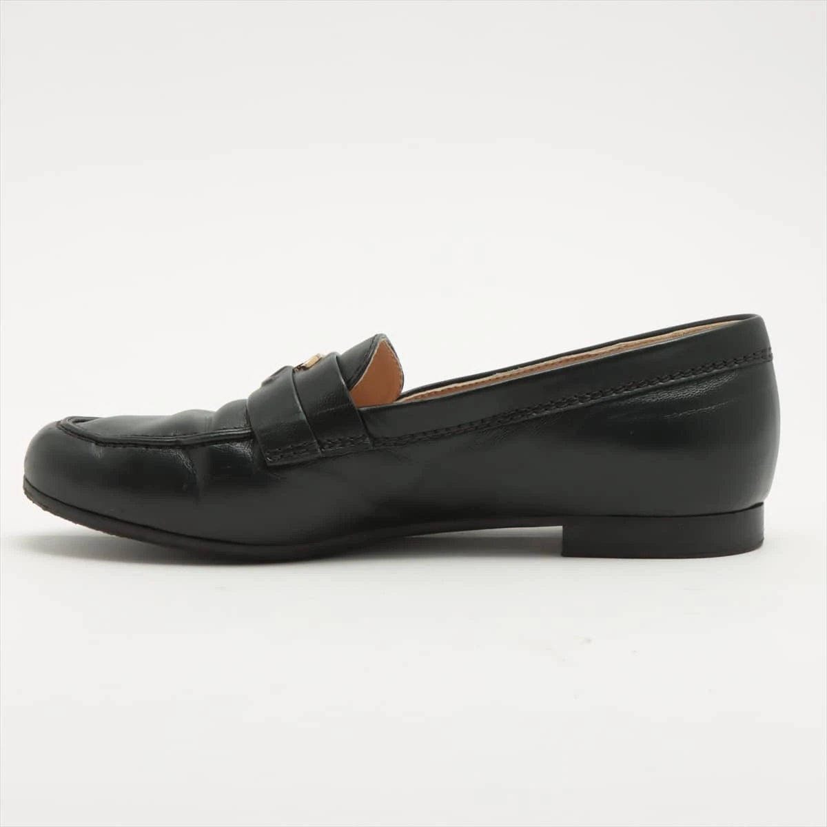 シャネル ココマーク レザー ローファー 35C レディース ブラック