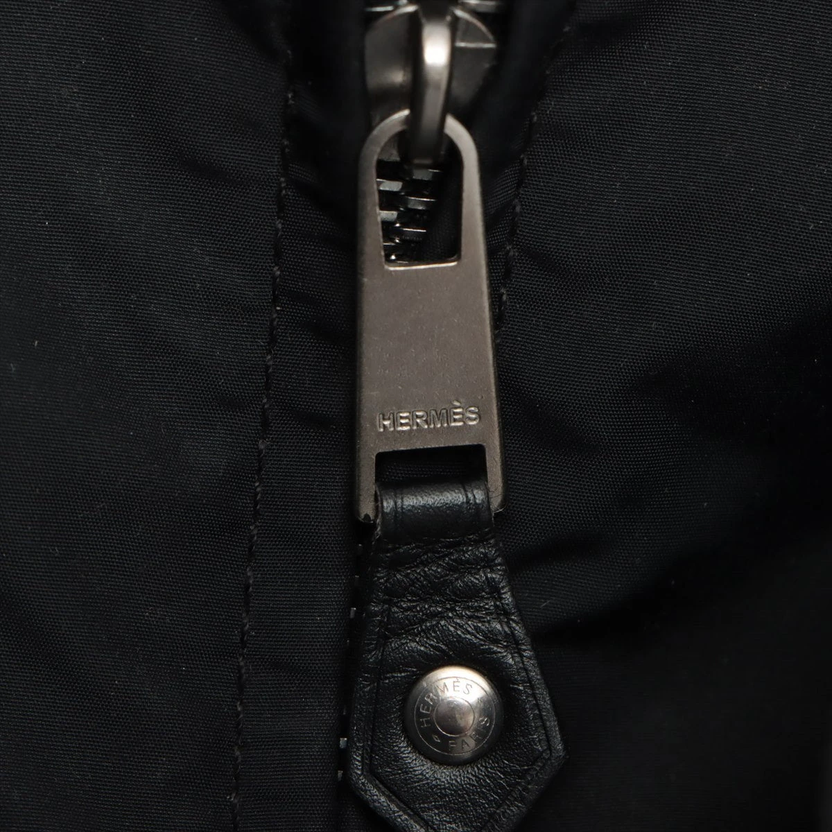エルメス アカプルコMM ナイロン×レザー ブラック シルバー金具
