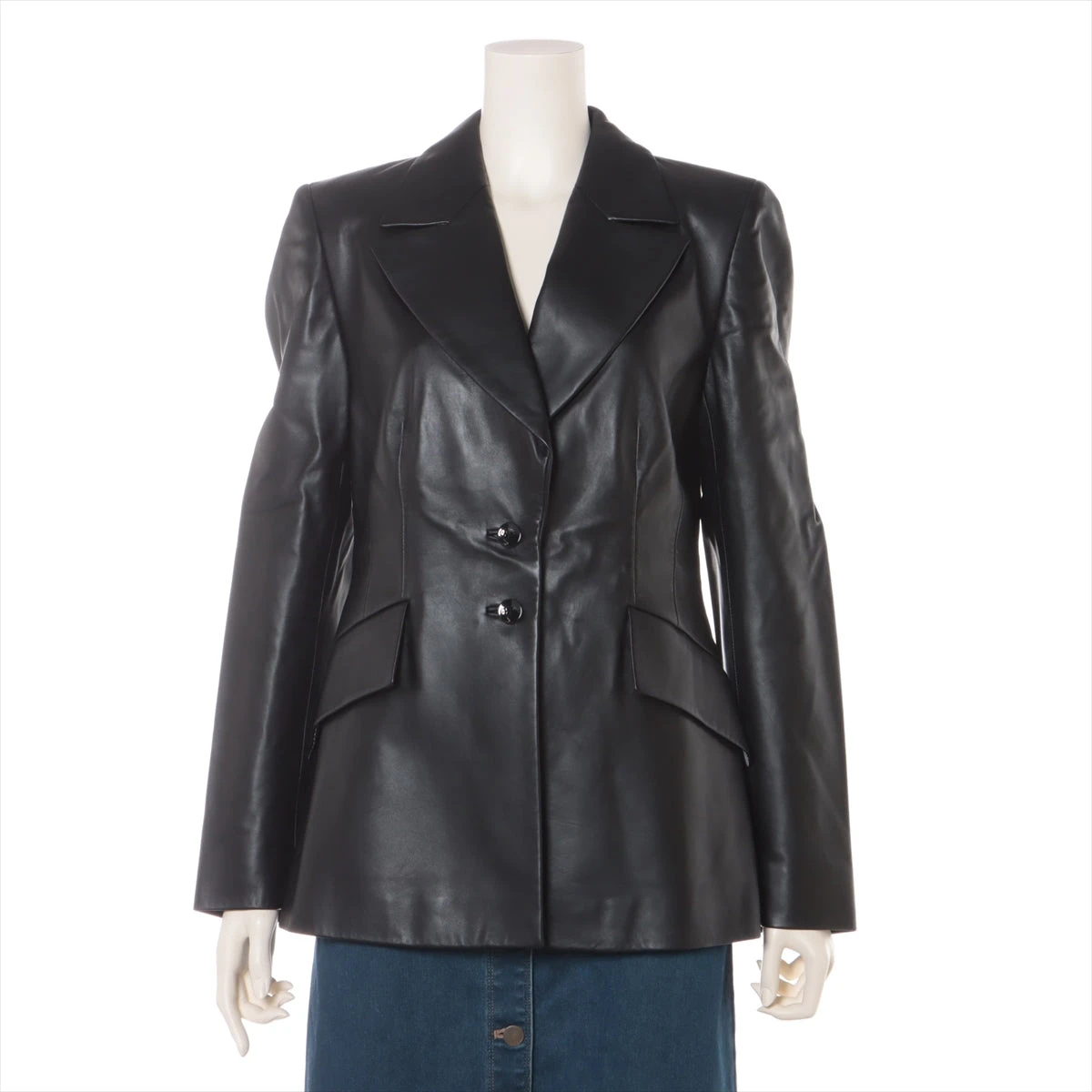 センスのいい お歳暮 ESCADA レザー ジャケット 38号 ジャケット・アウター