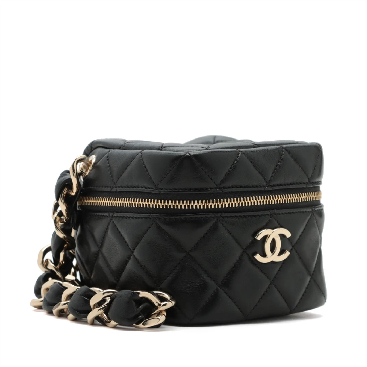 ★パールチェーンのアクセント★【CHANEL】ラウンドハンドバッグ ☆パールチェーンのアクセント☆【CHANEL】ラウンドハンドバッグ