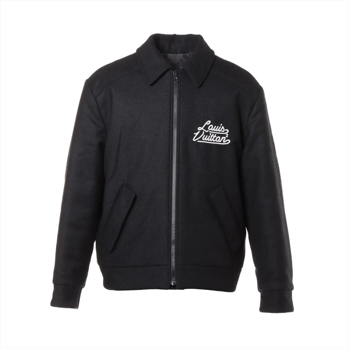 ヴィトン×NIGO 22SS ウール ジャケット 50 ブラック×グレー RM221M  