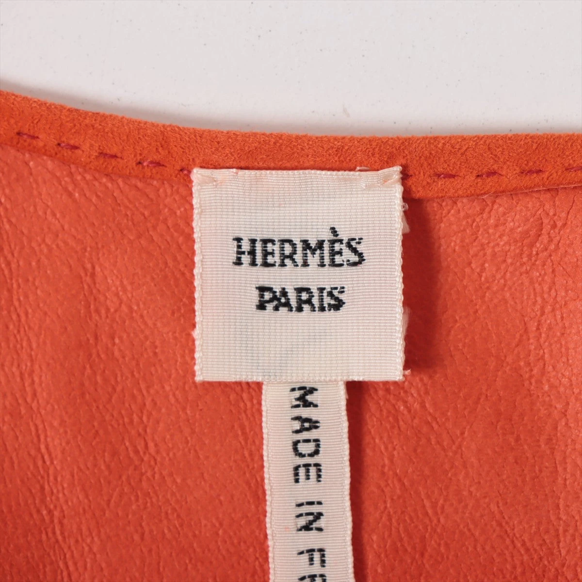 HERMES-PARIS オレンジ プリント タンクトップ　ノースリーブ オレンジのタンクトップ・ノースリーブを1枚からプリント作成