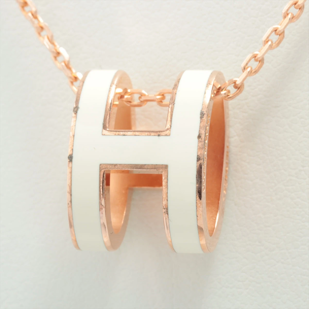 HERMES エルメス ネックレス ミニポップH アッシュ ホワイト