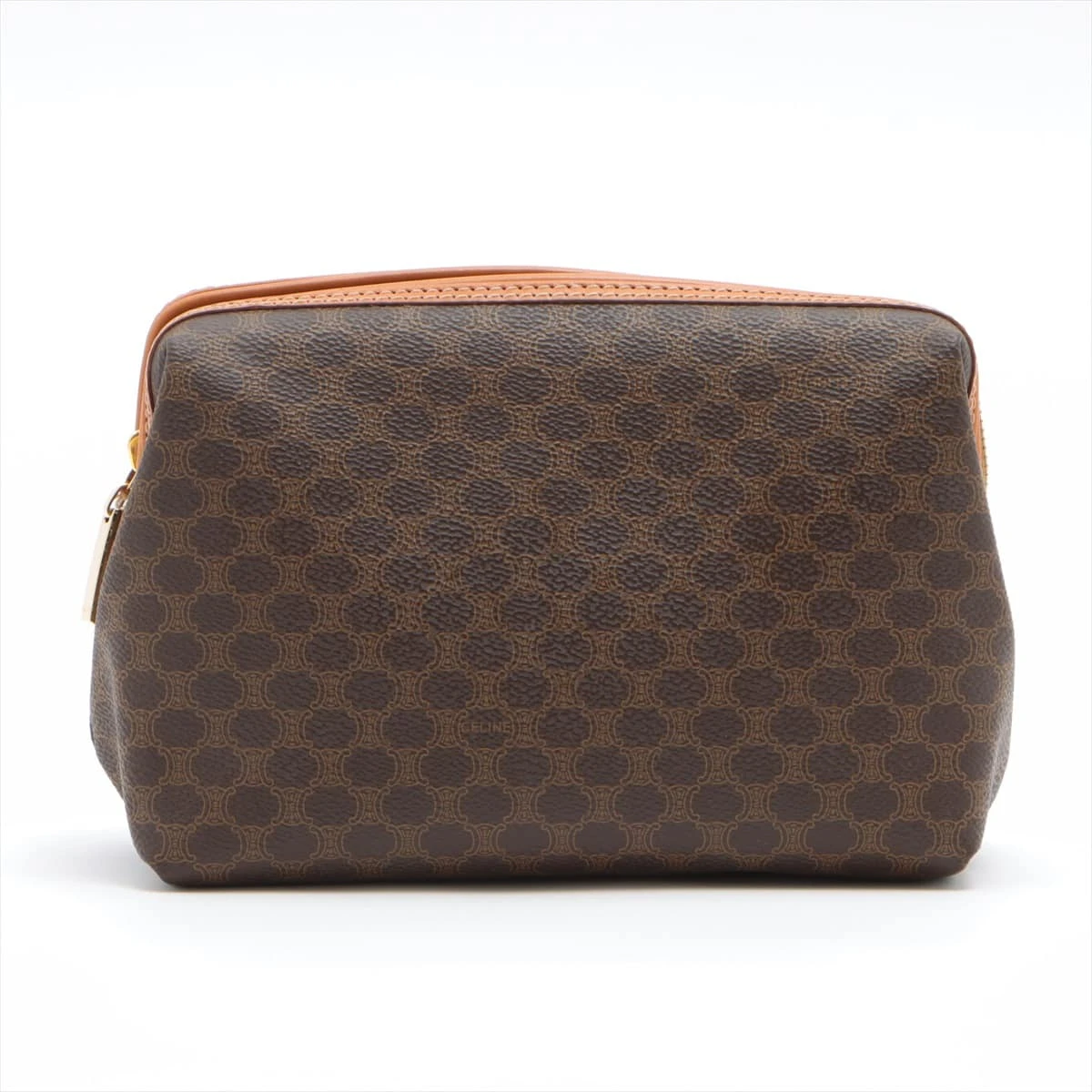 美品✨ CELINE セリーヌ マカダム ポーチ 小物入レザー 金具 ブラック CELINE - 超美品 CELINE セリーヌ ブラックマカダム トリオンフ