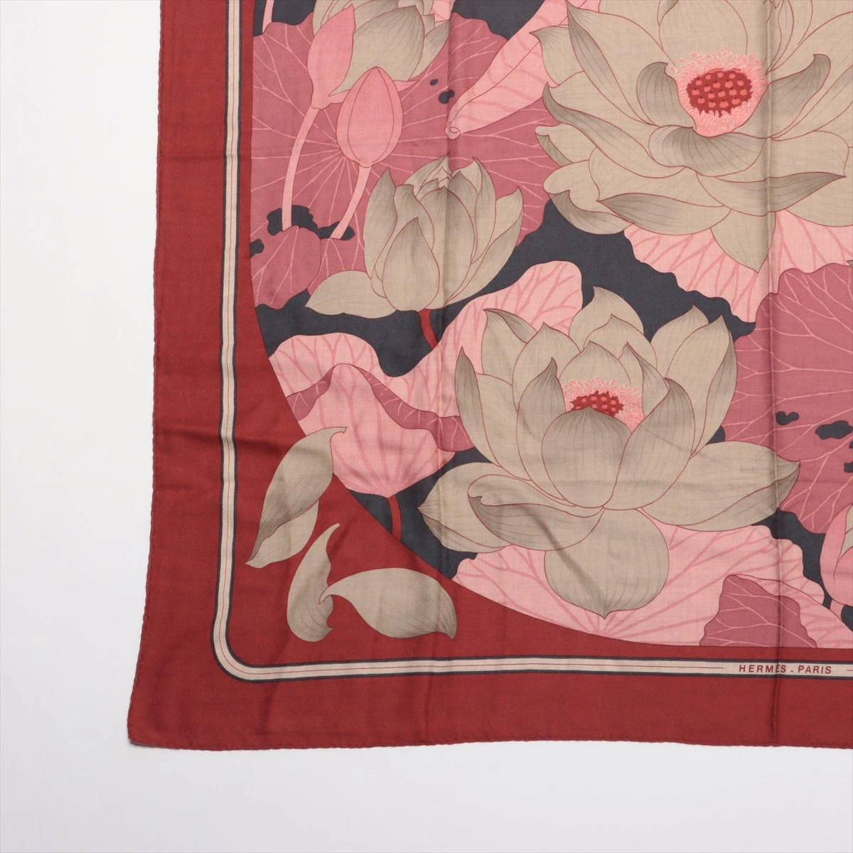 エルメス スカーフ カシミヤ×シルク カレジェアン FLEURS DE
