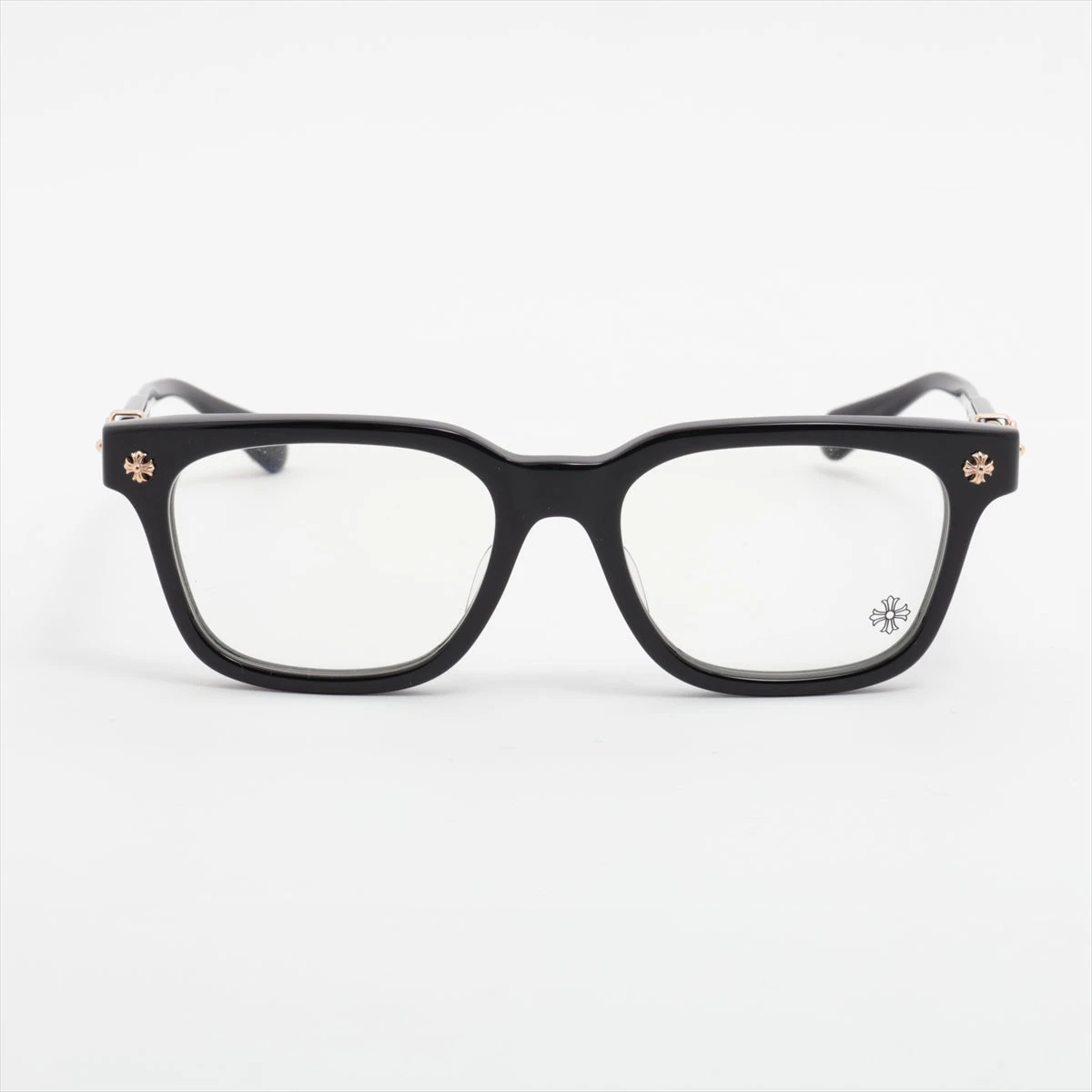 中古】クロムハーツ メガネ プラスチック 49□23-141 ブラック  