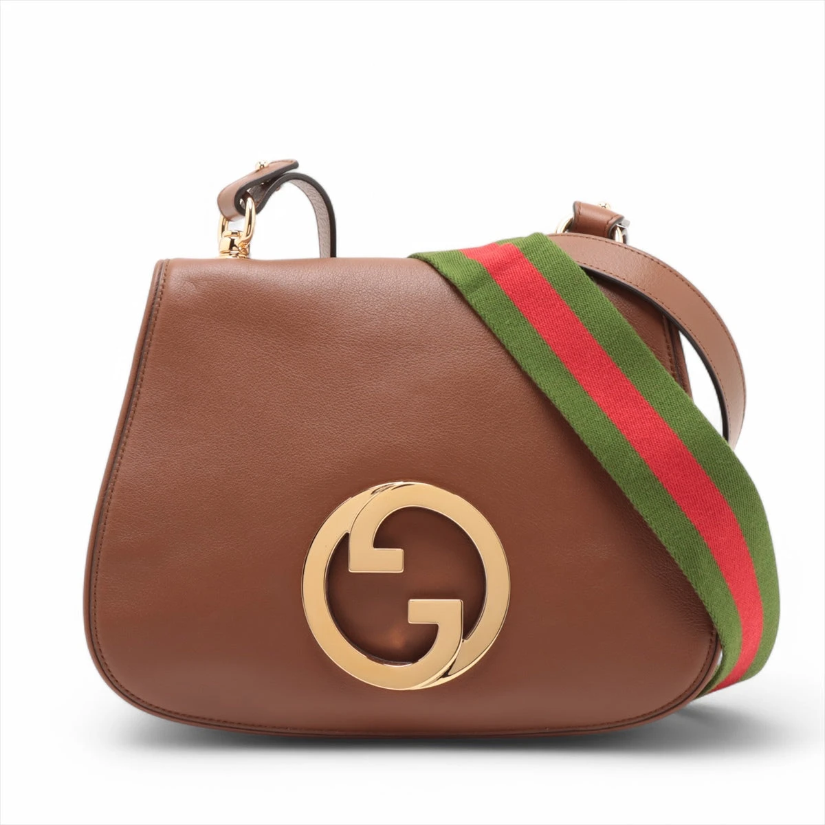GUCCI グッチ⭐️レザーショルダーバッグ　ブラウン グッチ レザー ショルダーバッグ ブラウン 699210 IY028356