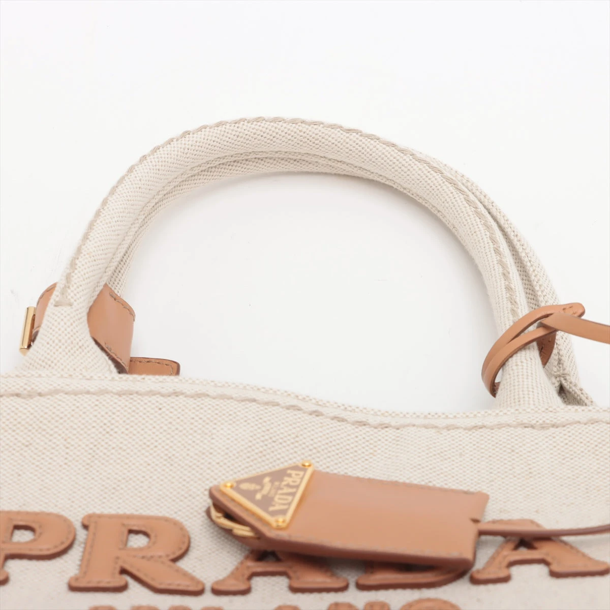 希少品✨　PRADA プラダ　レザー　キャンバス　ハンドバッグ　カデナ 希少品✨ PRADA プラダ レザー キャンバス ハンドバッグ カデナ