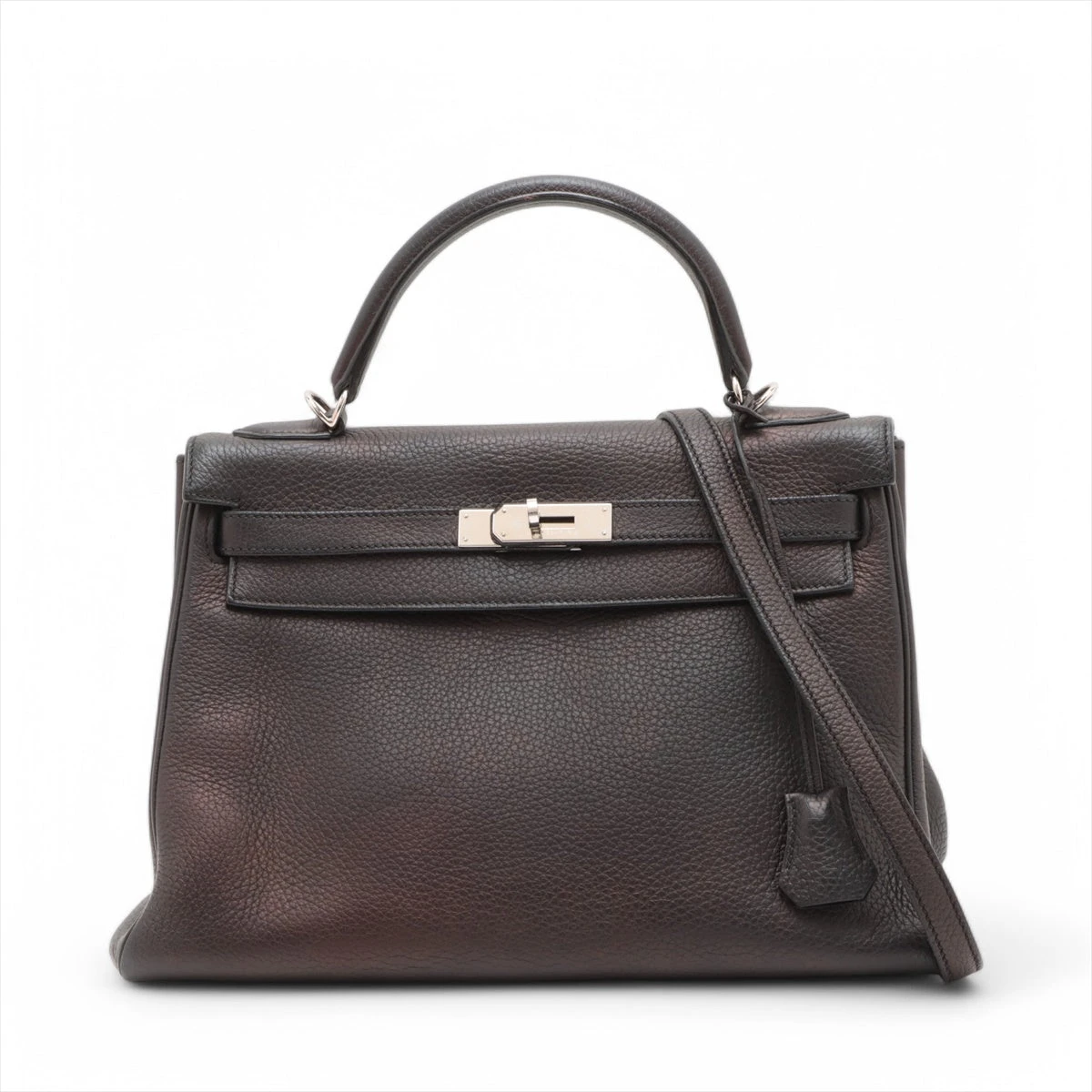 エルメス ケリー32 トリヨンクレマンス ブラック シルバー金具 □O:2011年