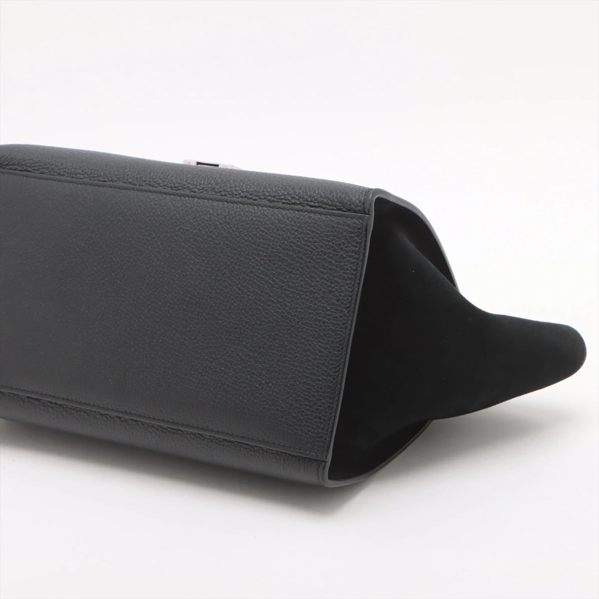 セリーヌ トラペーズ レザー×スエード 2WAYハンドバッグ ブラック