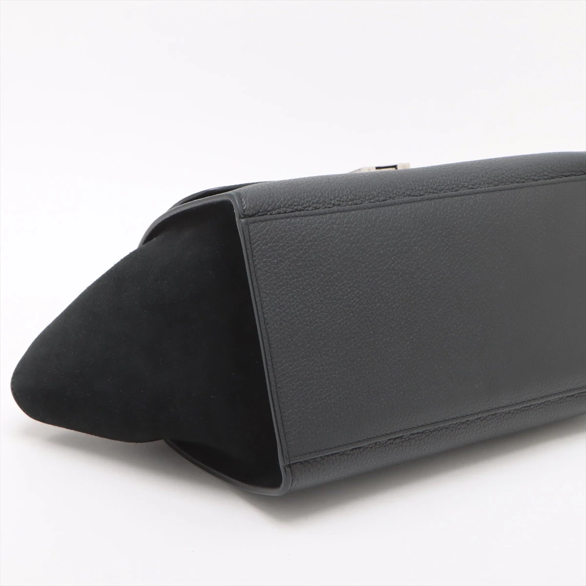 セリーヌ トラペーズ レザー×スエード 2WAYハンドバッグ ブラック