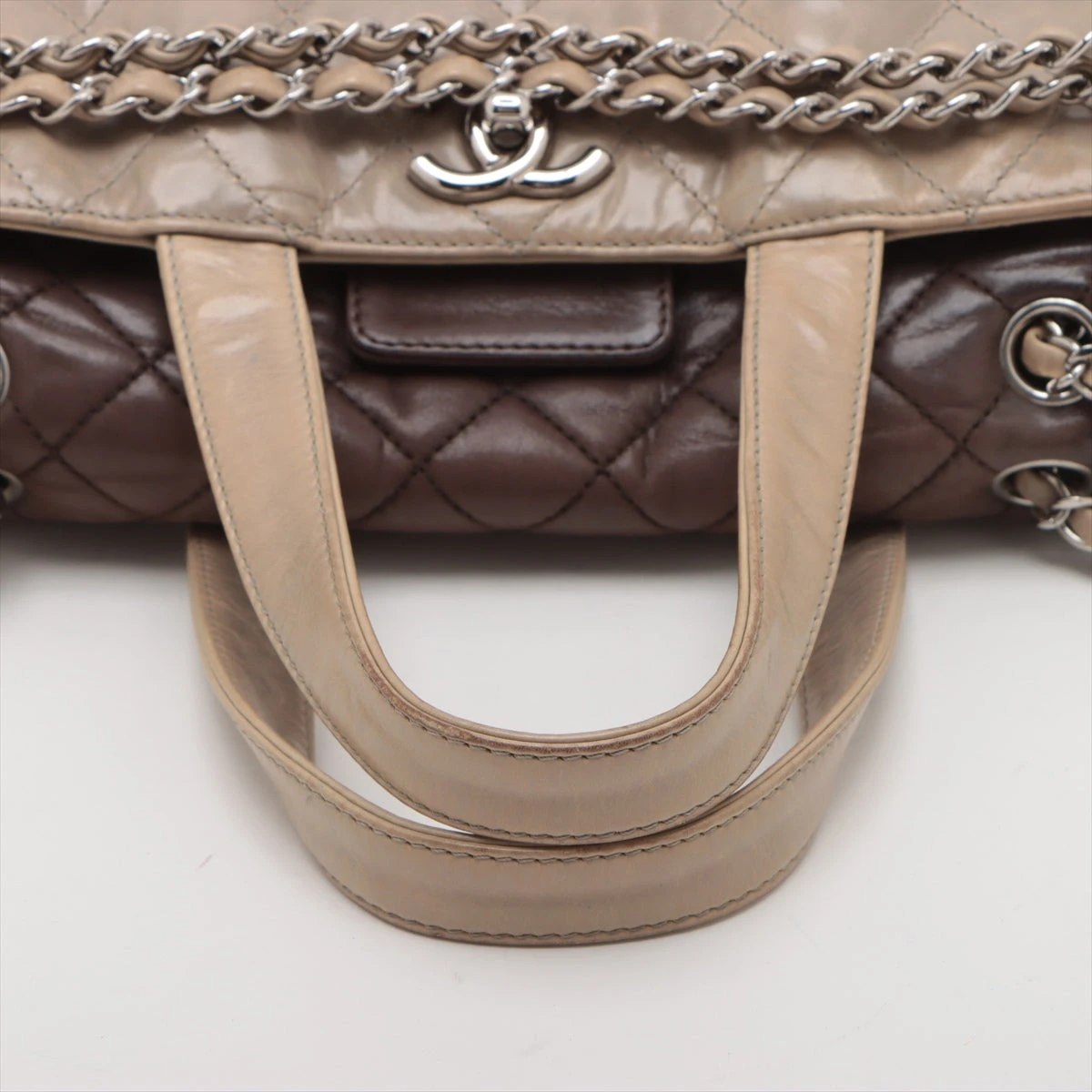 CHANEL ハンドバッグ ベージュ/ブラウン　手提げバッグ　ヴィンテージ 楽天市場】シャネル CHANEL ワイルドステッチ ハンドバッグ