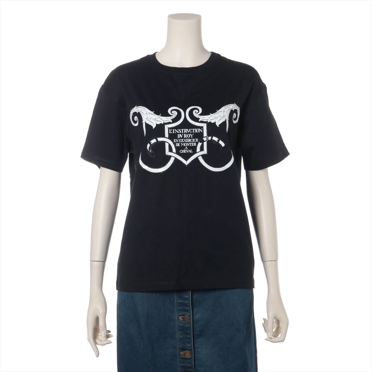 エルメス コットン Tシャツ 36 レディース ブラック L