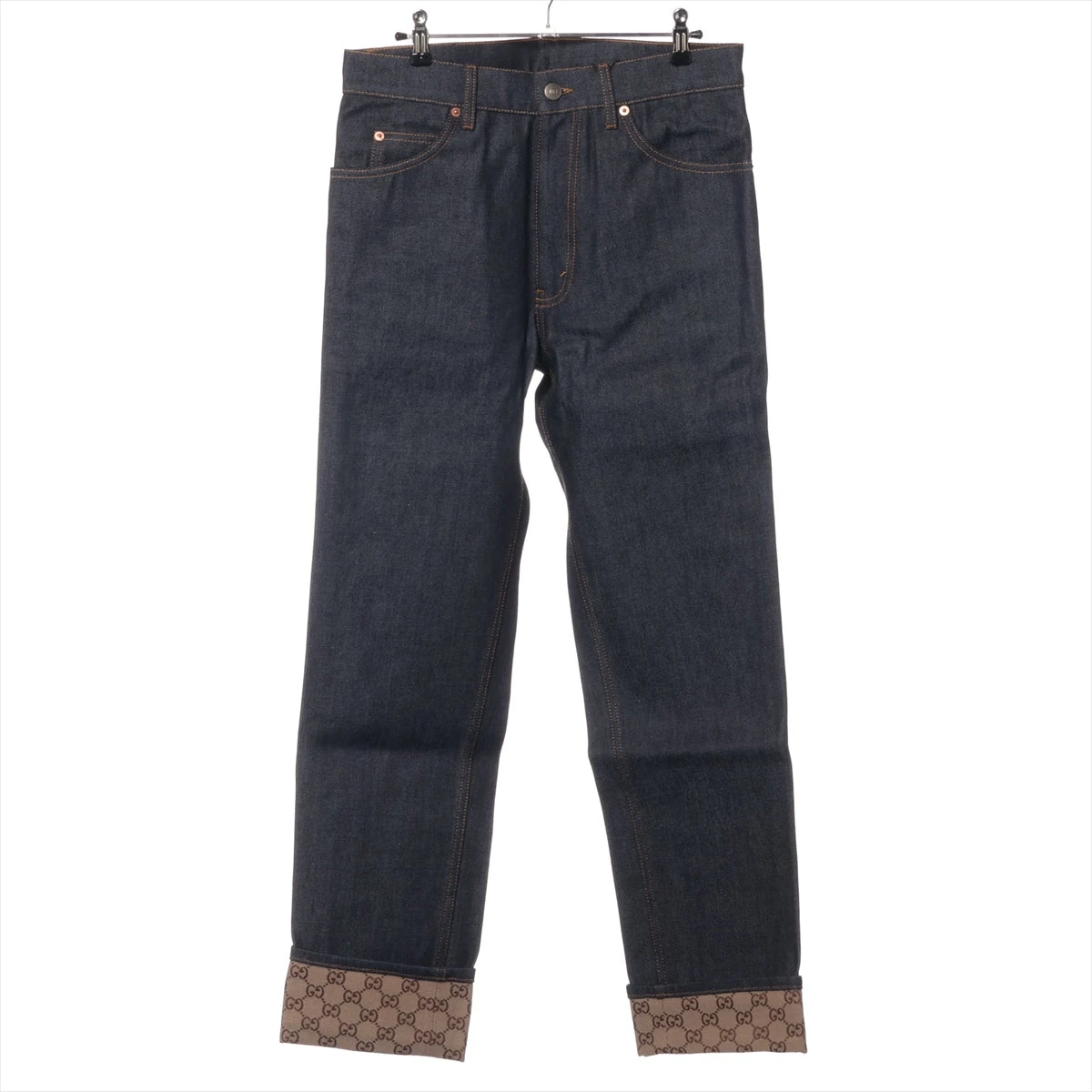 GUCCI★グッチロッソアンコラナプラックタグ付コットンジーンズ GUCCI☆グッチロッソアンコラナプラックタグ付コットンジーンズ