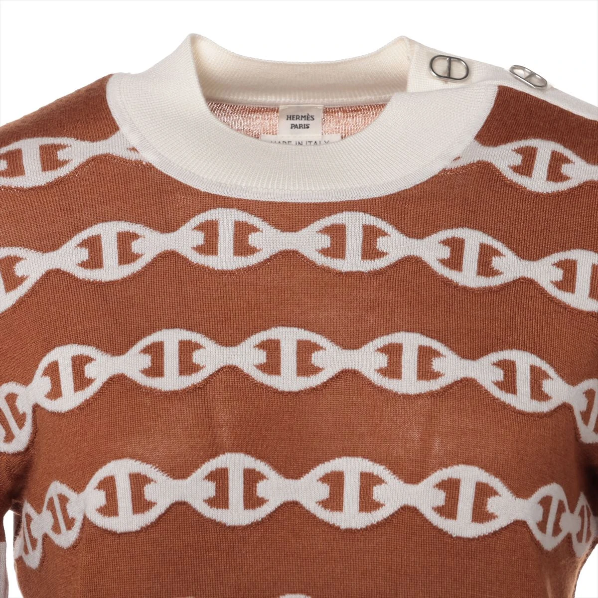 エルメス シェーヌダンクル カシミヤ×シルク ニット 36