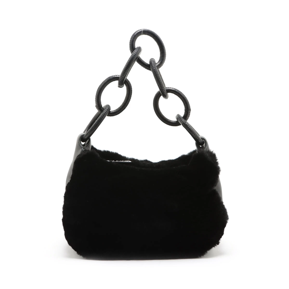 CHANEL ブラック ファー ショルダーバッグ CHANEL ブラックファーショルダーバッグ
