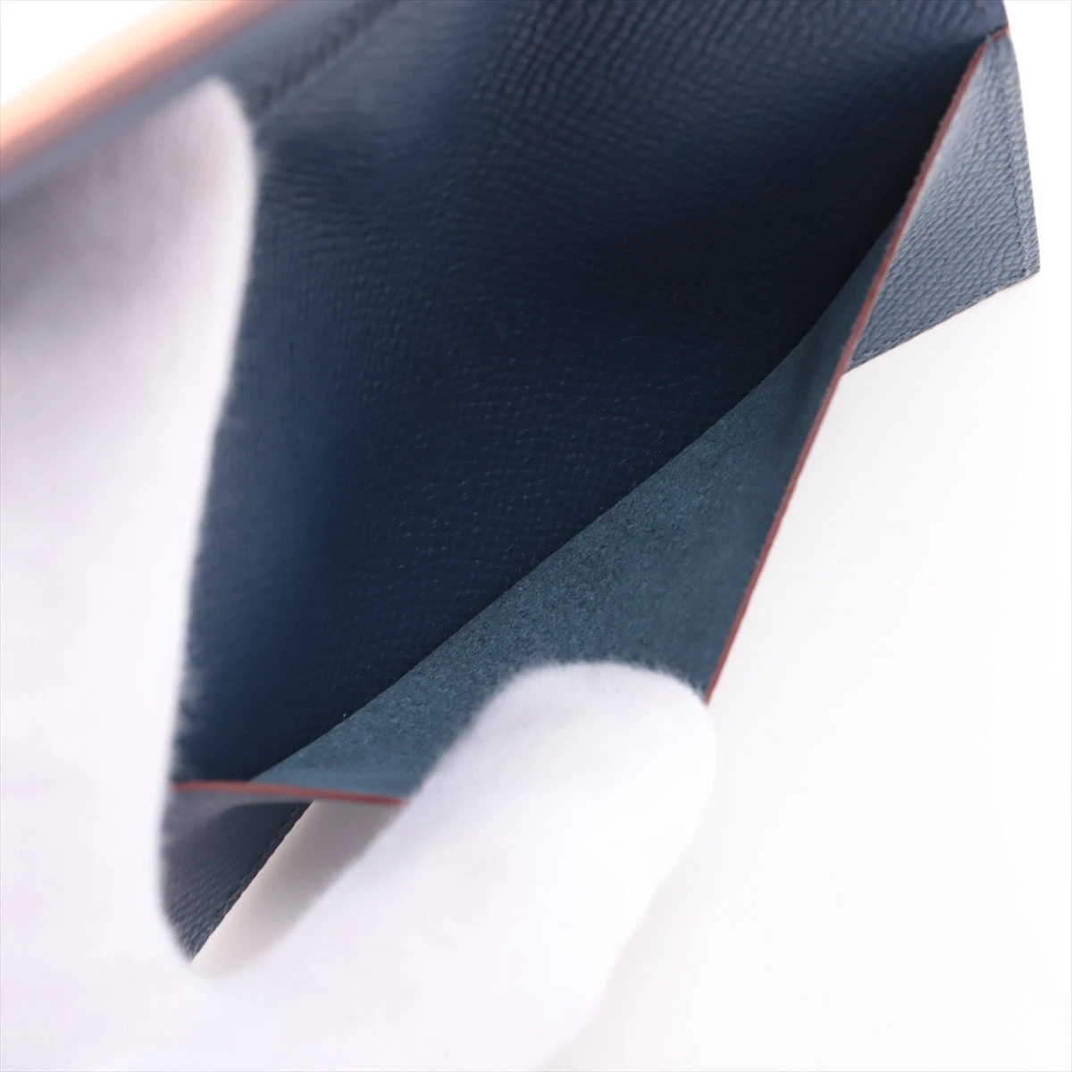 エルメス アジェンダミニ ヴォーエプソン 手帳カバー オレンジ×ブルー 