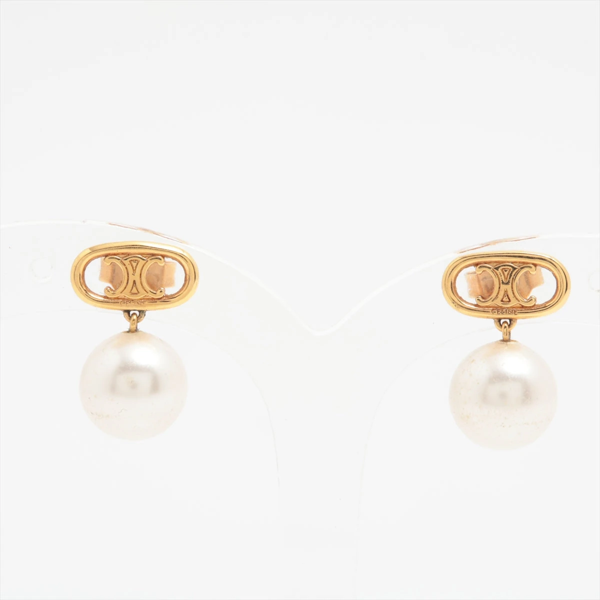 専用CELINE セリーヌ　トリオンフ　パールピアス ゴールド 揺れるピアス♪】CELINE トリオンフ パールピアス (CELINE