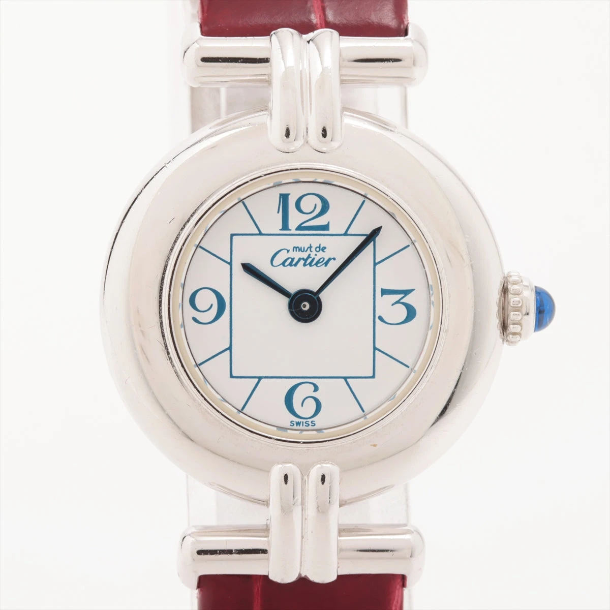 カルティエ クッサン YG×革 手巻き 白文字盤 A2483684|中古 カルティエ クッサン YG×革 手巻き 白文字盤 A2483684|中古
