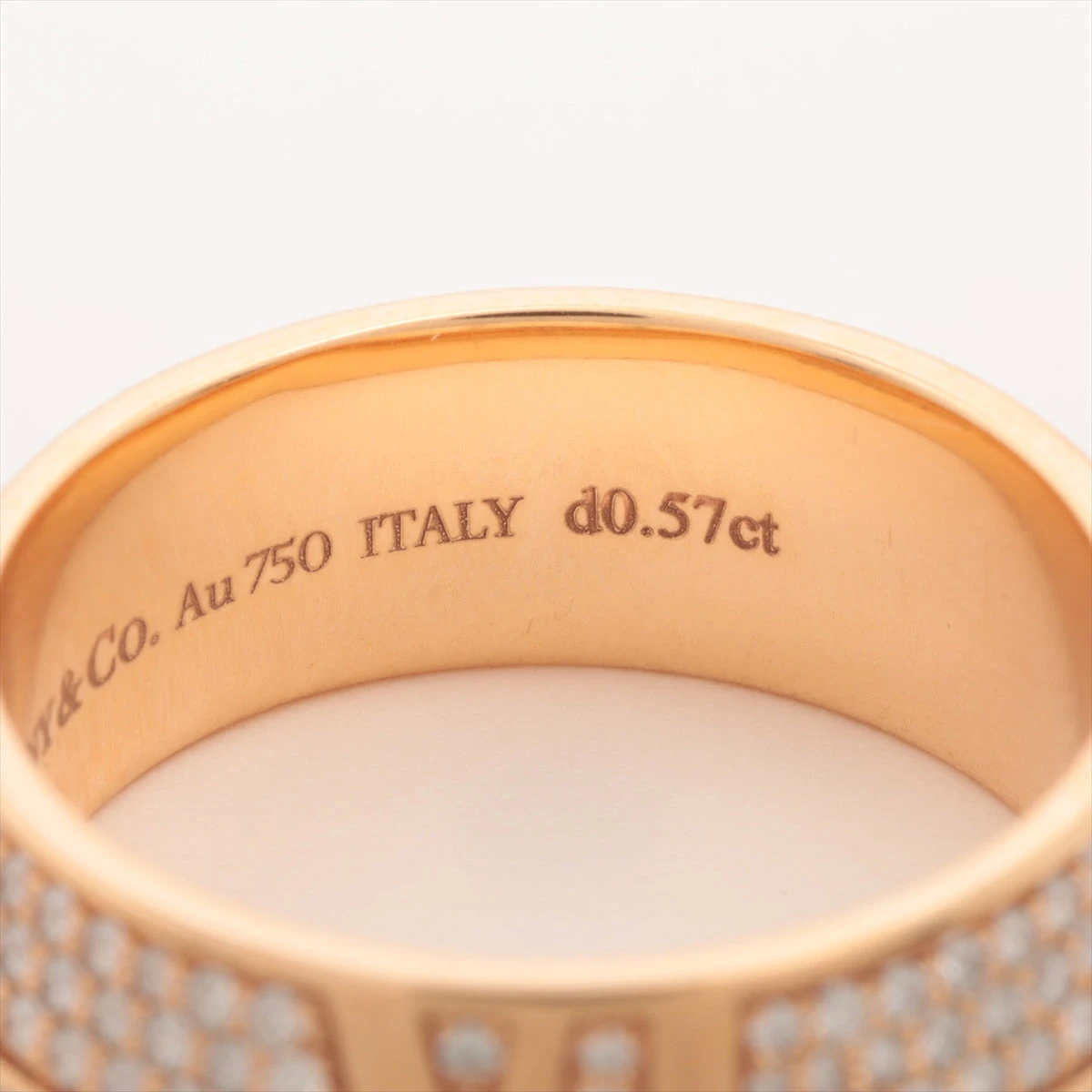 【美品】 ティファニー アトラス ナロー リング 16号 A398 TIFFANY&Co. ティファニー アトラス ?クローズド ナロー リング