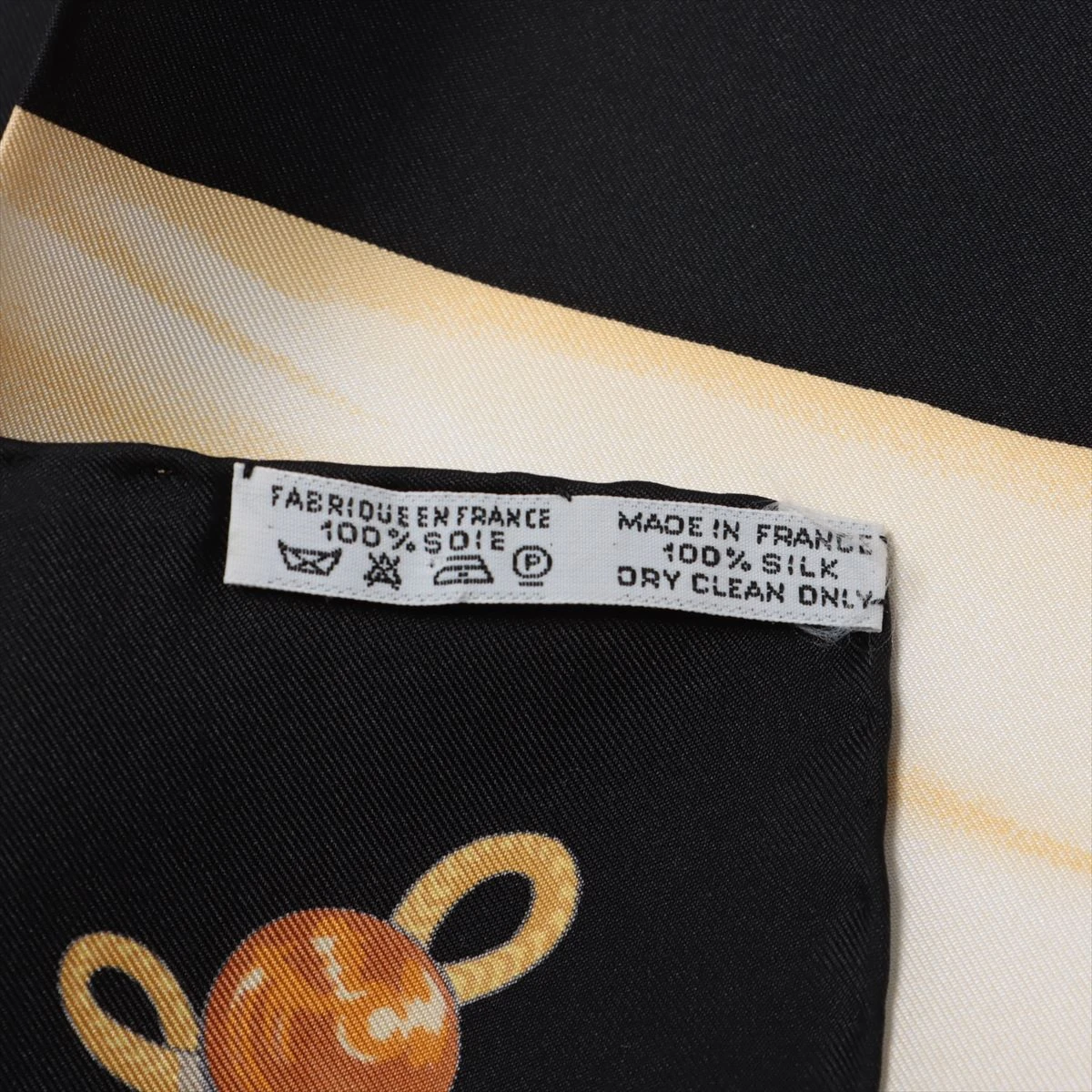 HERMES シルクスカーフ カレ90 BRANDENBURG ヴィンテージ エルメス カレ90 BRANDEBOURGS ブランデンブルク飾り スカーフ