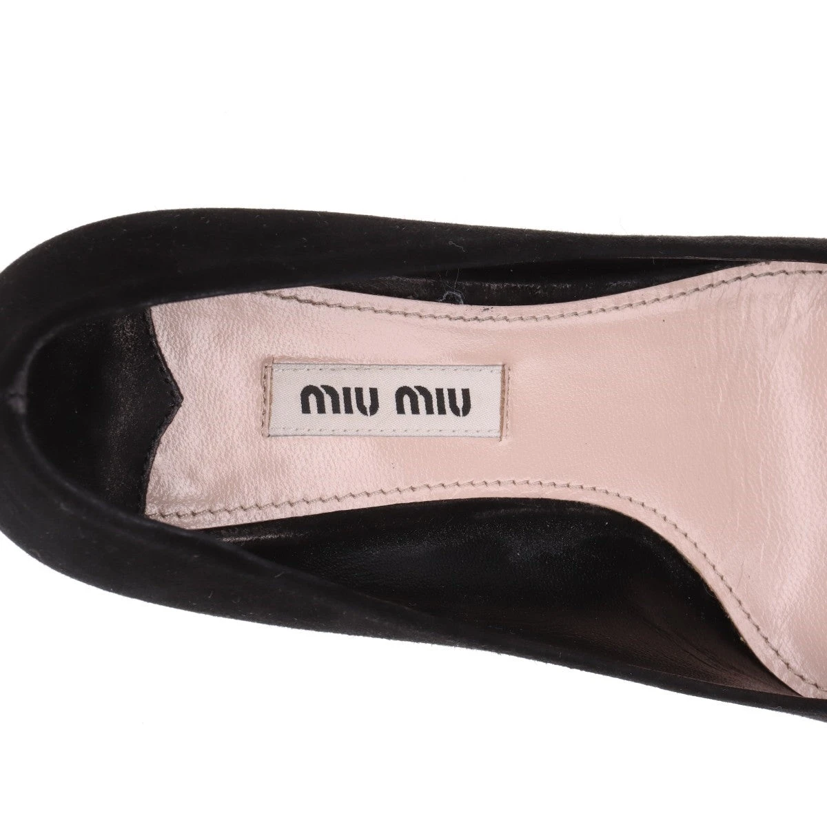 MIUMIU　パンプス 靴 シューズ スエード ブラック スター　36 ミュウミュウ スエード パンプス 36 レディース ブラック