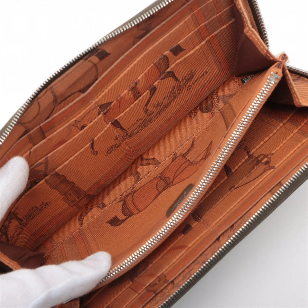 良品 HERMES アザップロング ヴォーエプソン ラウンドジップウォレット HERMES エルメス アザップ ロング シルクイン ラウンド