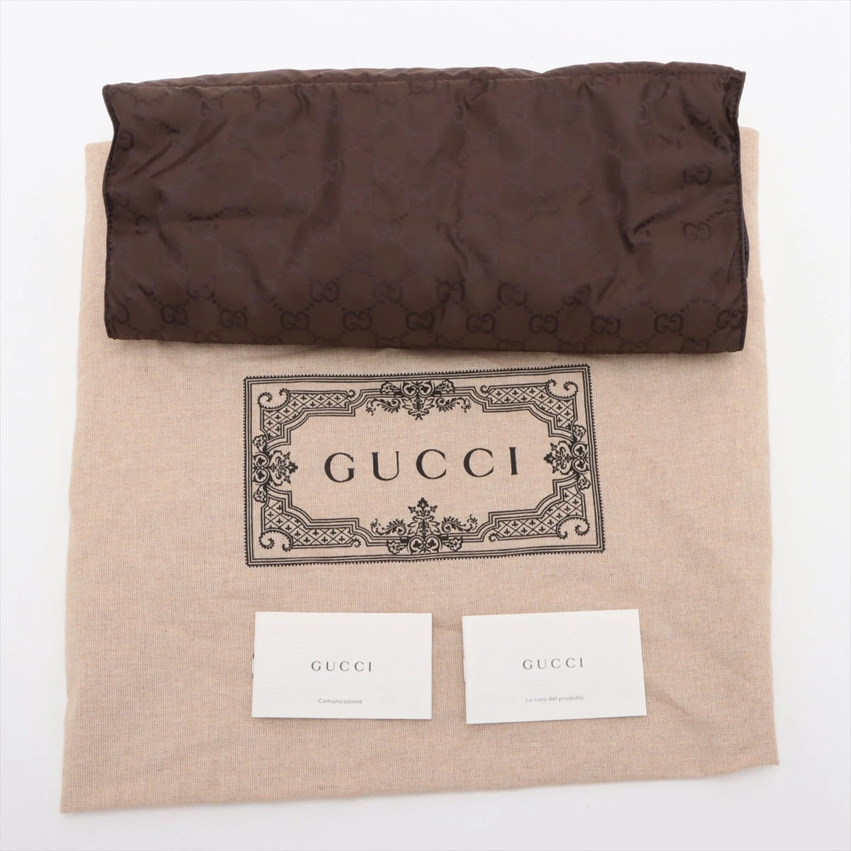 グッチ GGスプリーム PVC ショルダーバッグ ベージュ 211131