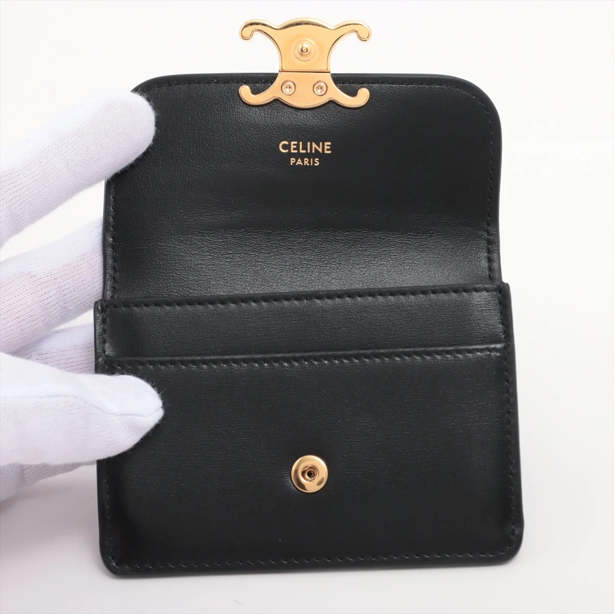 セリーヌ CELINE カードケース マカダム 黒 トリオンフ レザー セリーヌ CELINE CELINE カードケース 10N762GC3 トリオンフ