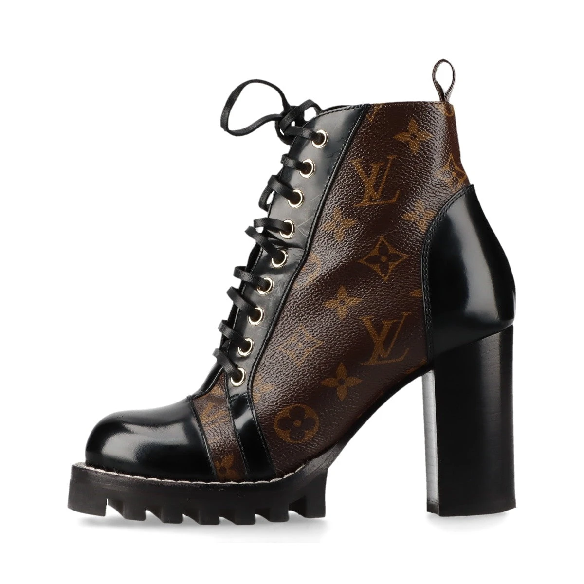 ヴィトン スタートレイルライン 19年 レザー×パテント ショートブーツ