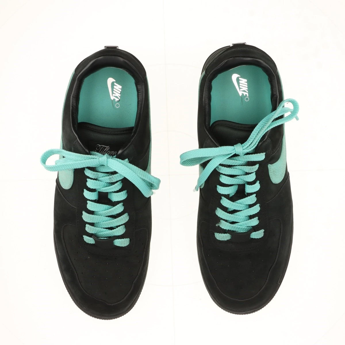 ティファニー×ナイキ AIR FORCE 1 レザー×ファブリック スニーカー 