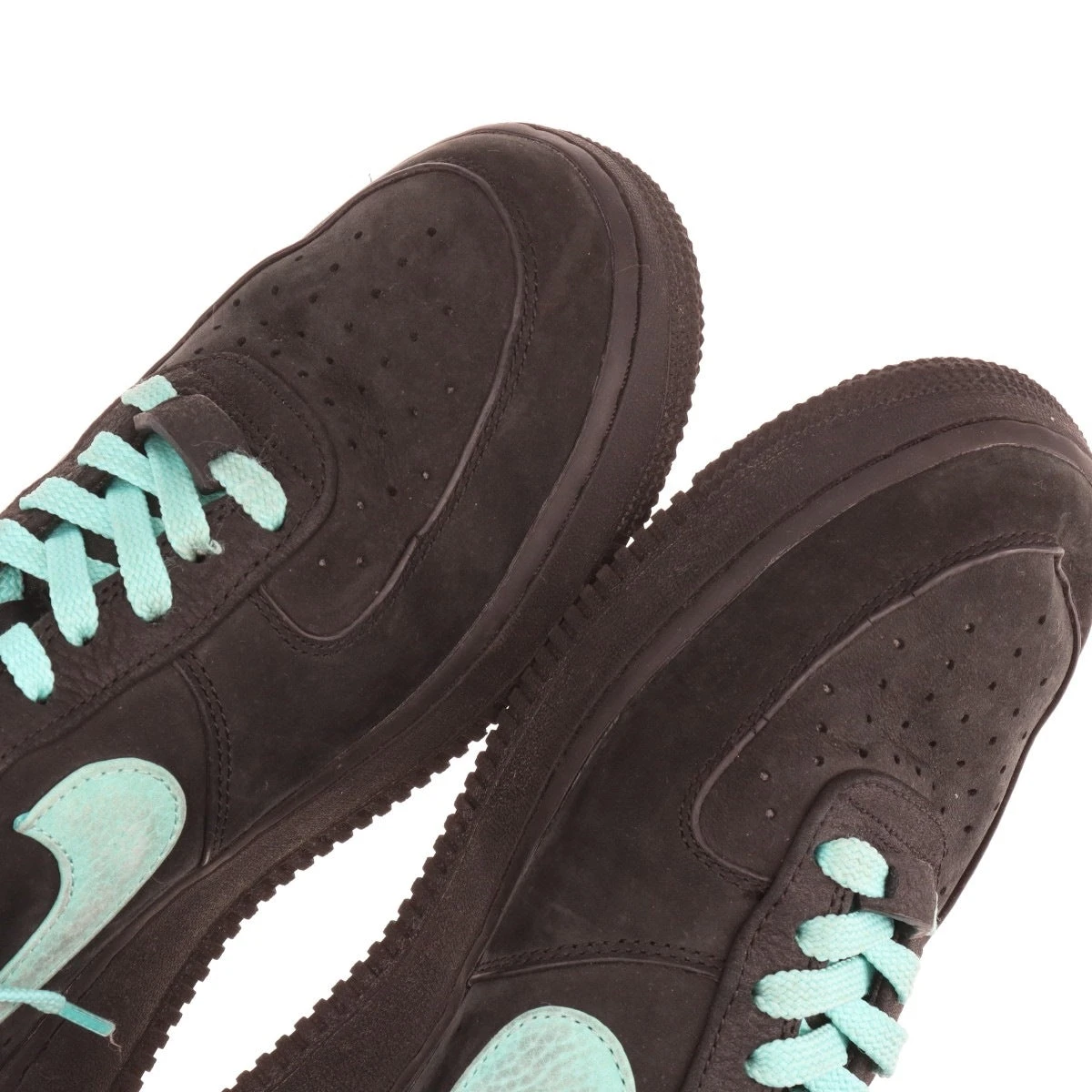 ティファニー×ナイキ AIR FORCE 1 レザー×ファブリック スニーカー