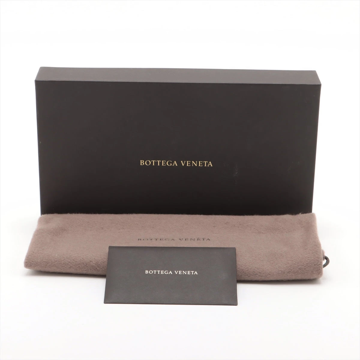 極美品ボッテガヴェネタ　ケース イントレチャート ラウンドジップ ネイビー ボッテガヴェネタ イントレチャート レザー ラウンドジップ