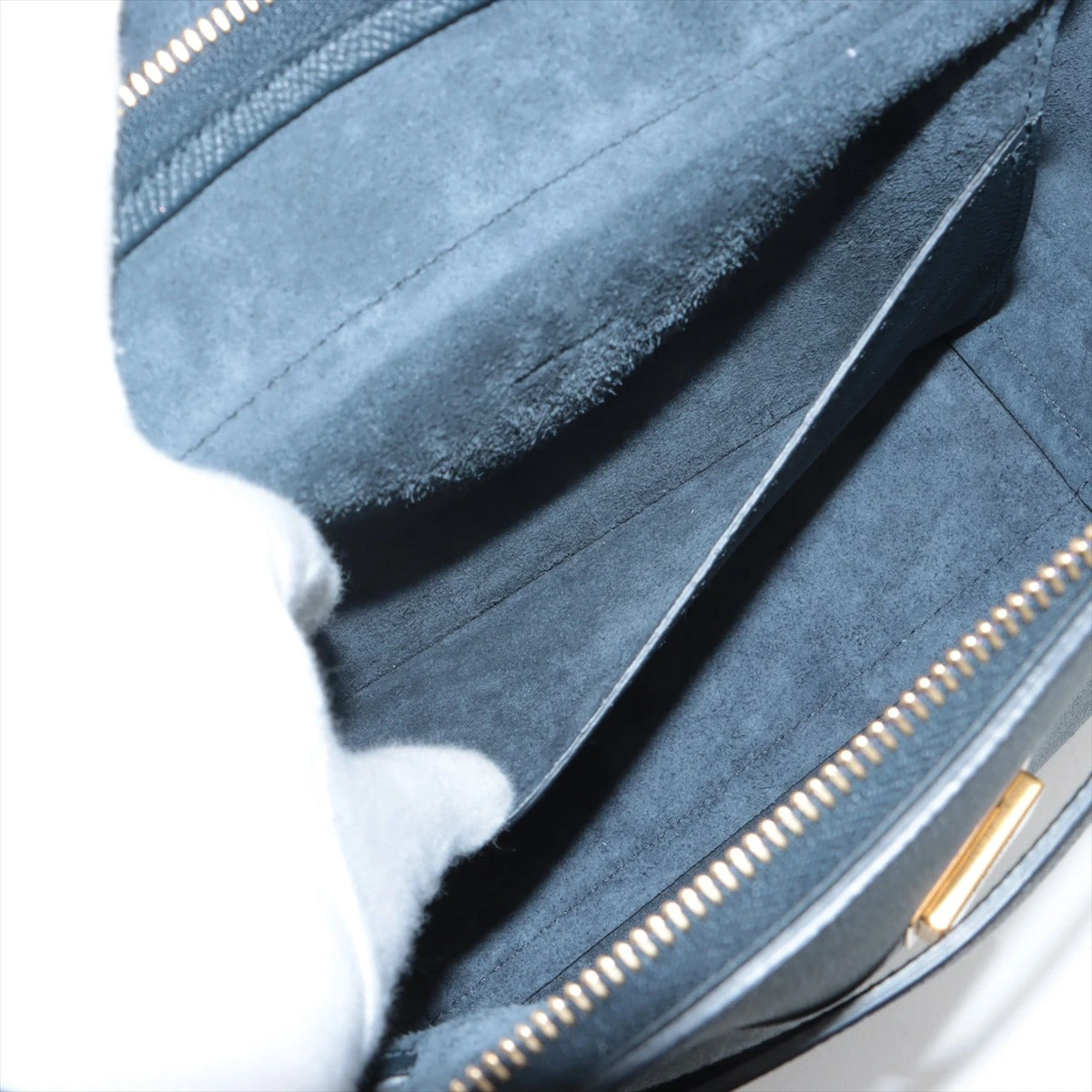 セリーヌ ベルトバッグマイクロ レザー 2WAYハンドバッグ ネイビー