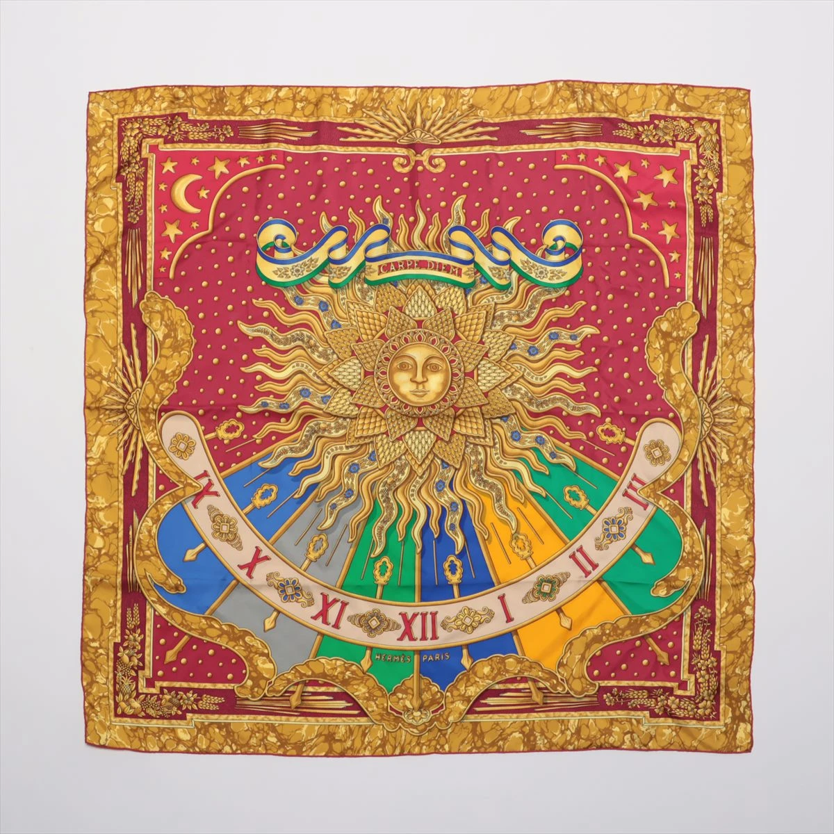 HERMES スカーフ カレ40 CARPE DIEM 今日一日を楽しむ HERMES エルメス カレ40 CARPE DIEM 今日一日を楽しむ スカーフ