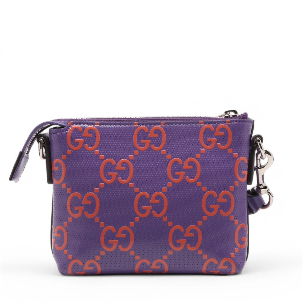 グッチ GGエンボス レザー 2WAYショルダーバッグ パープル 723314