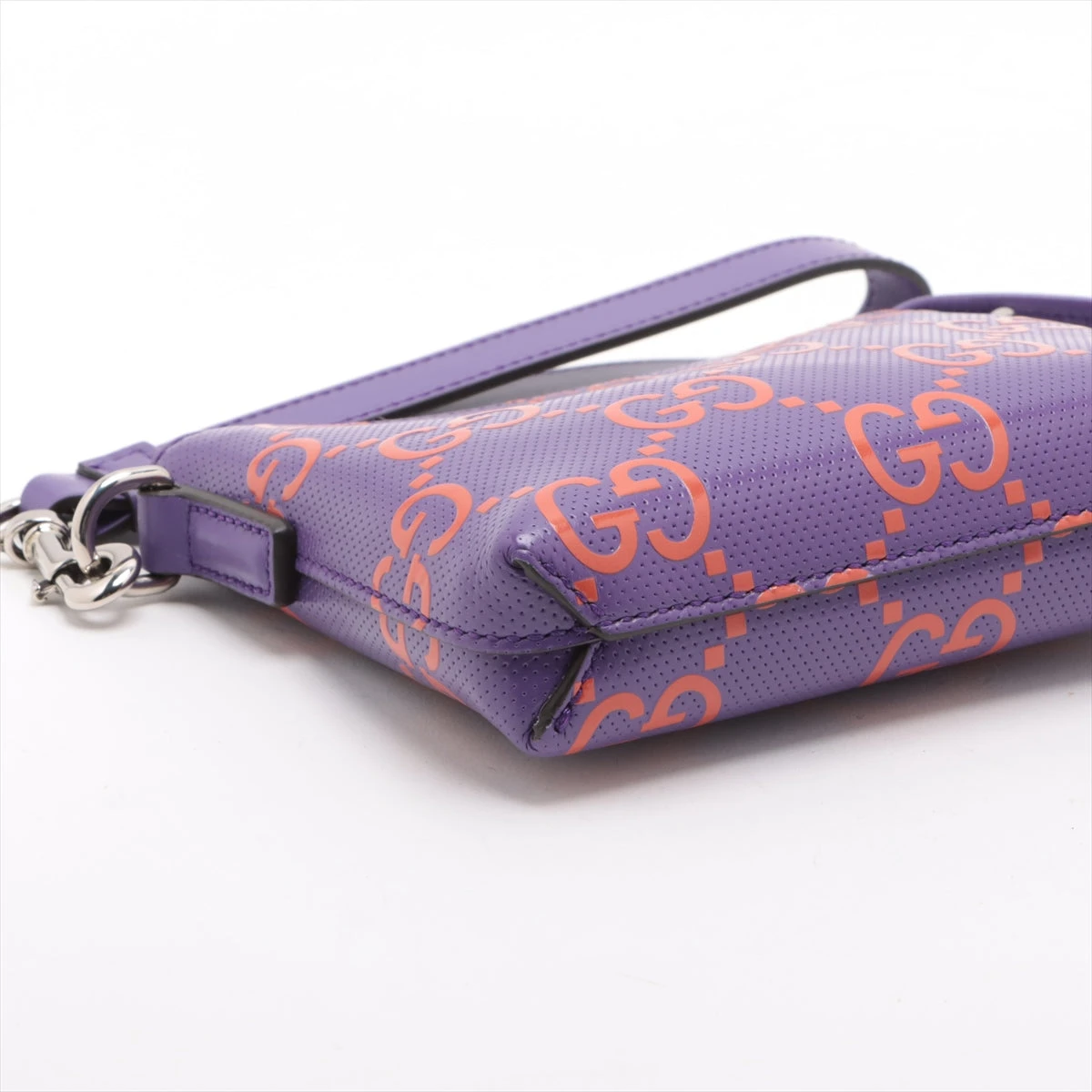 グッチ GGエンボス レザー 2WAYショルダーバッグ パープル 723314