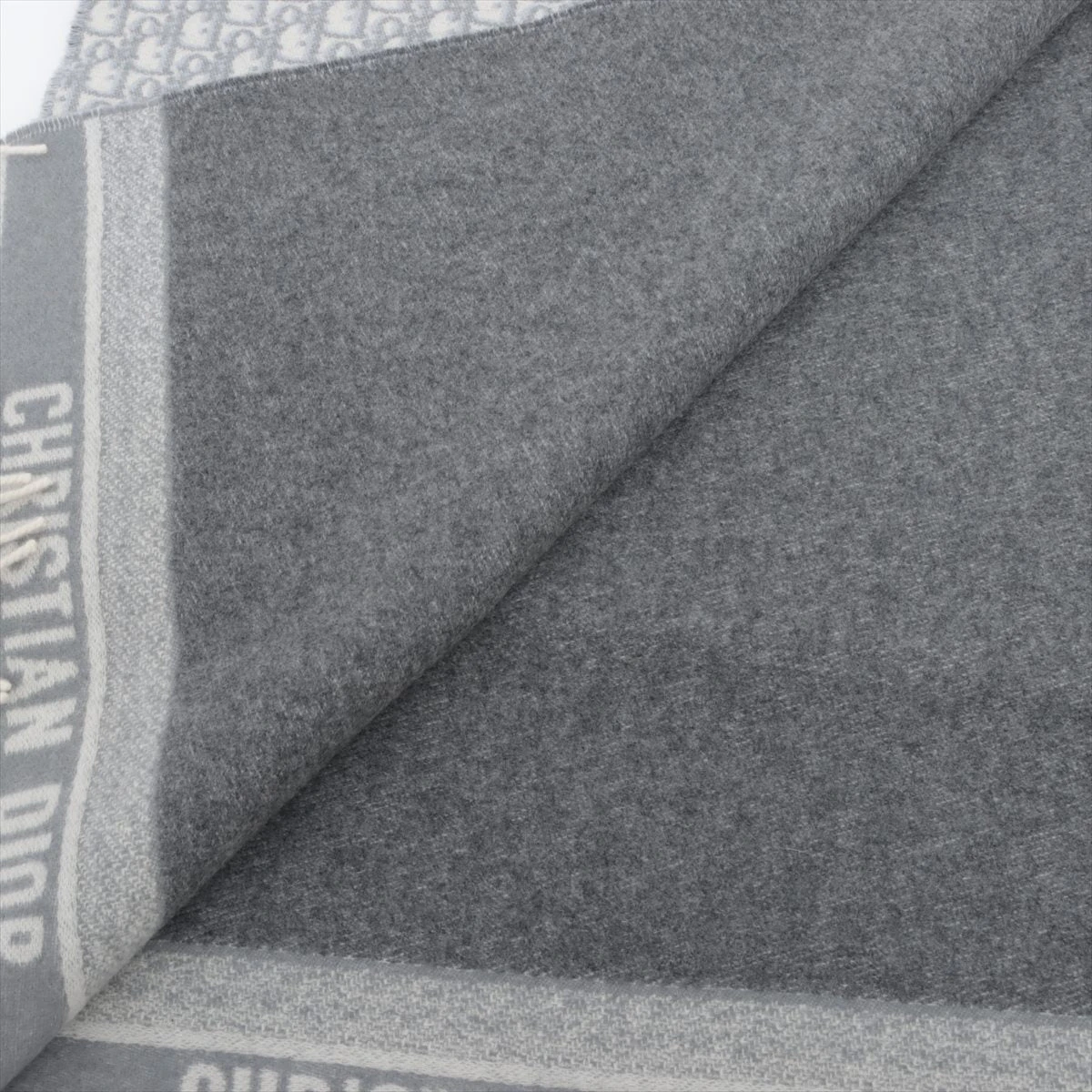 ディオール 25CDO3091093 オブリーク マフラー カシミヤ グレー