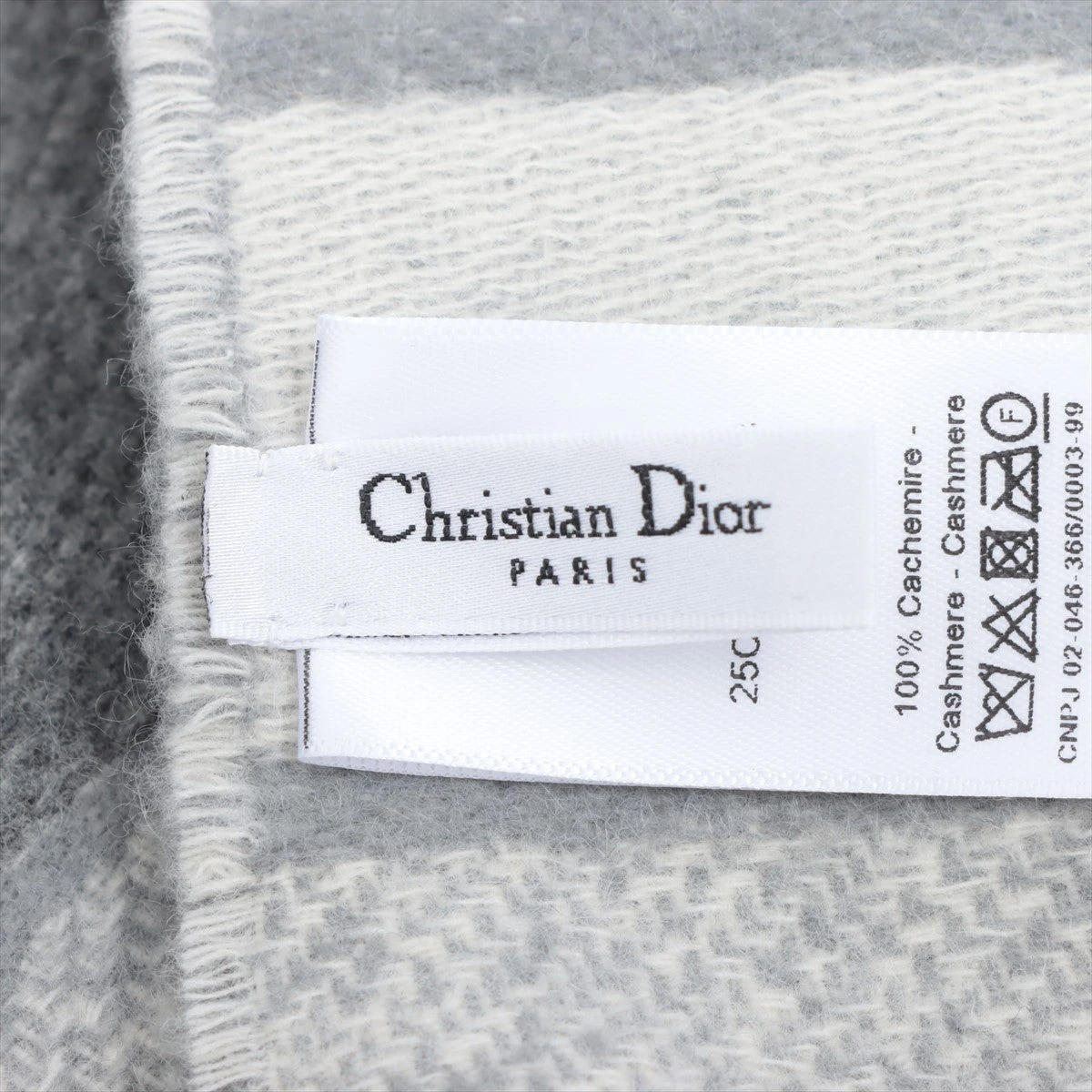 ディオール 25CDO3091093 オブリーク マフラー カシミヤ グレー ディオール 25CDO3091093 オブリーク マフラー カシミヤ グレー