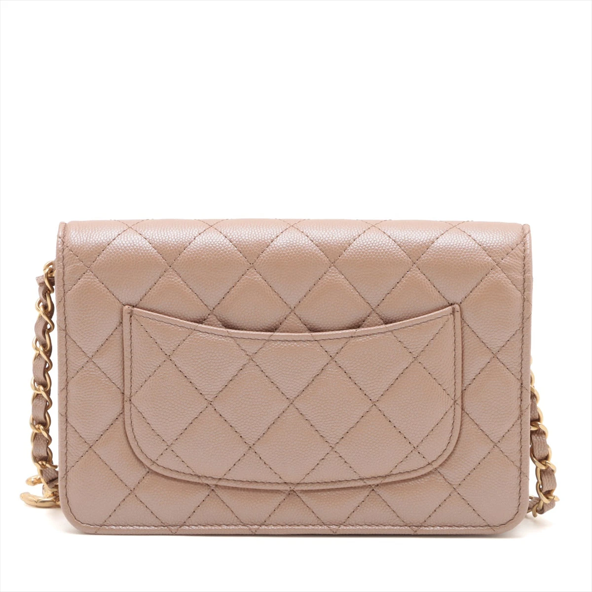 シャネル マトラッセ キャビアスキン チェーンウォレット