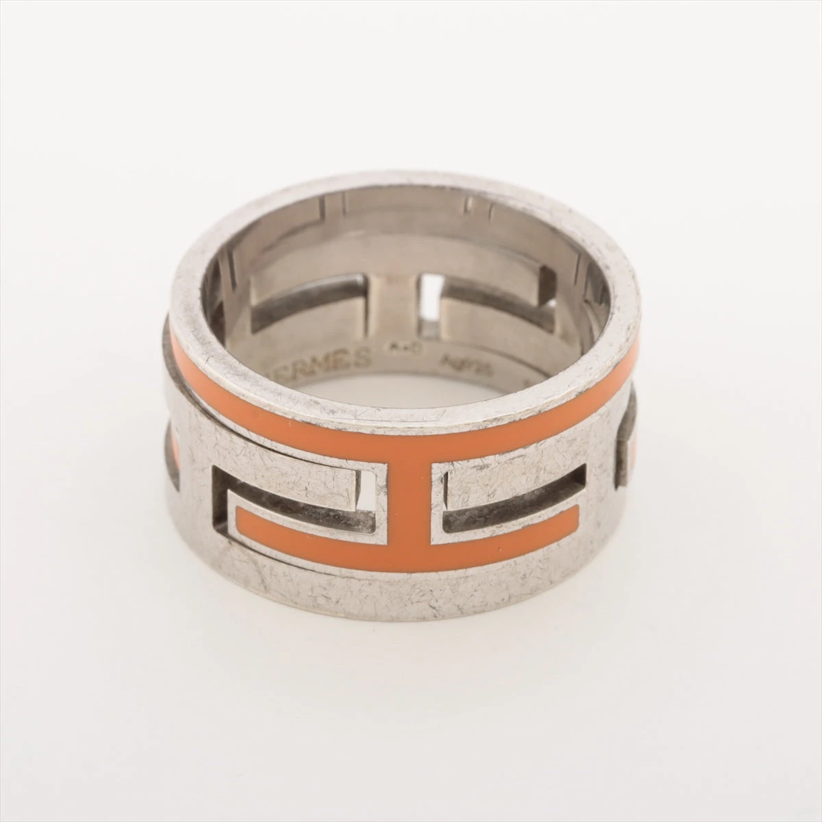エルメス ムーブアッシュ リング 51 925 7.5g シルバー×オレンジ