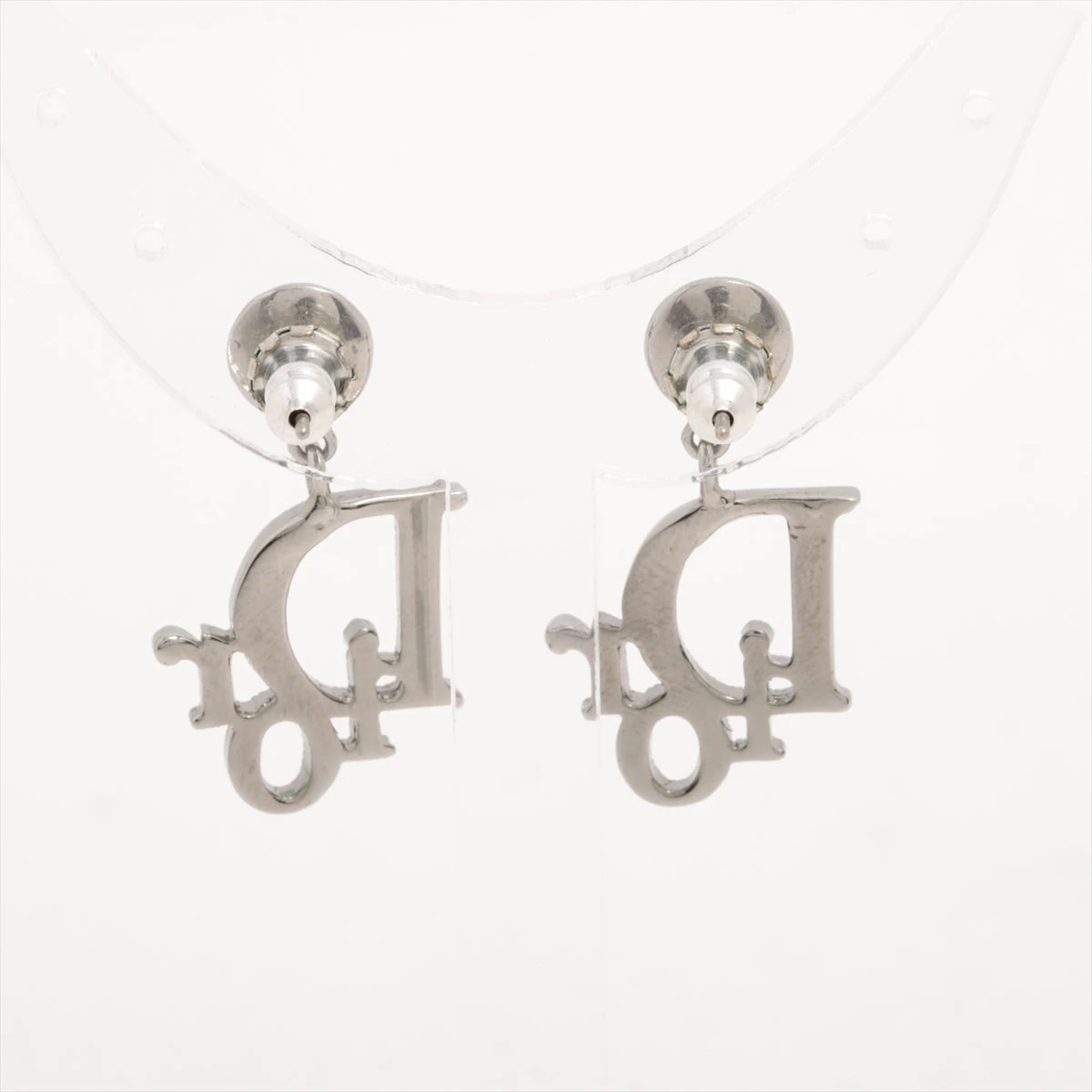 希少】Dior ディオール ロゴチャーム ラインストーンフープ