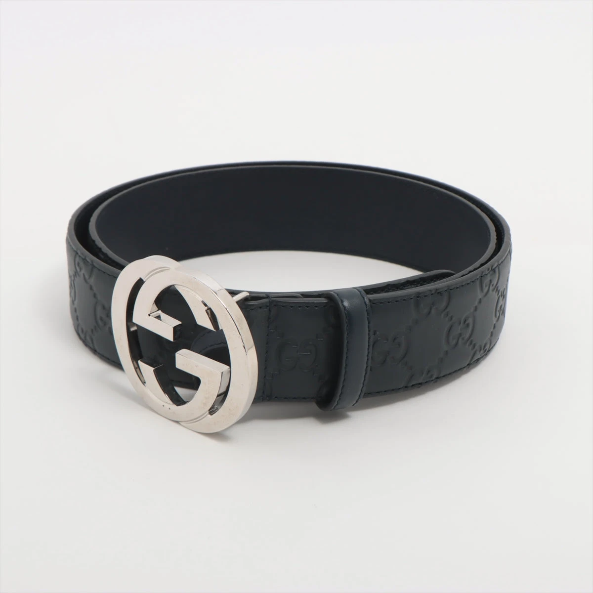 正規品　GUCCI ベルト　95・38 411924 グッチ 411924 インターロッキングG ベルト 95/38 レザー