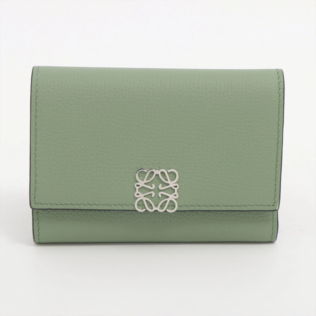 ロエベ　財布　アナグラムバーティカルウォレット　三つ折りローズマリー LOEWE ロエベ 三つ折り財布 アナグラム バーティカル ウォレット