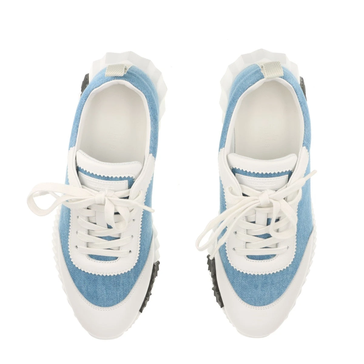 エルメス バウンシング デニム×レザー スニーカー EU38 1/2 レディース  