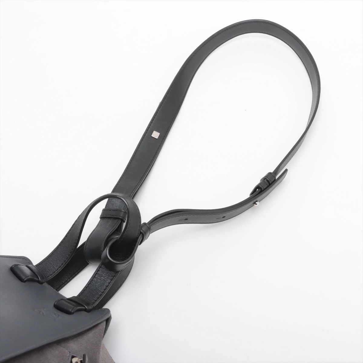 ロエベ ハンドバッグ ハンモックバッグ スモール グレー ブラック 黒 スエード ロエベ ハンモック スモール レザー×スエード 2WAYハンドバッグ