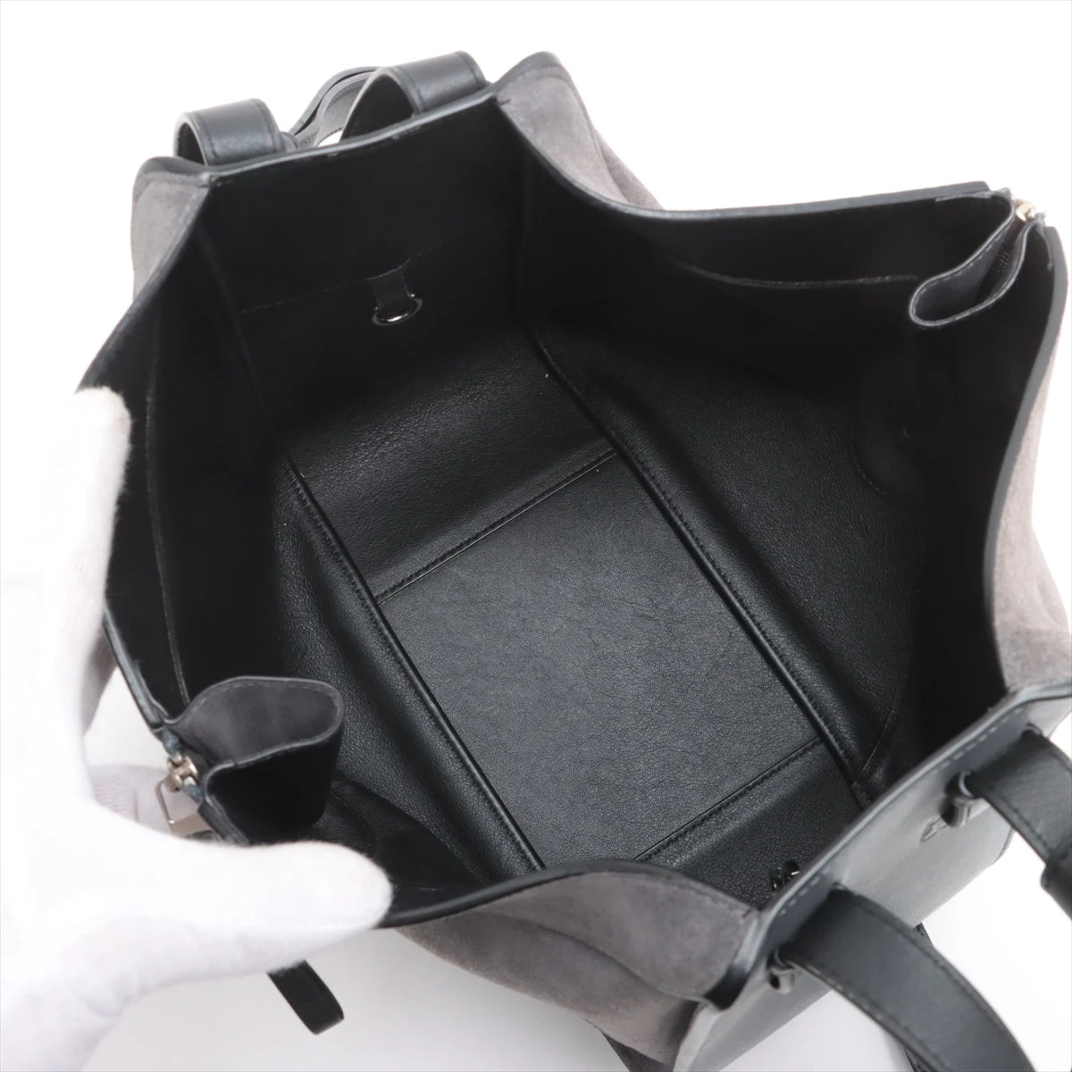 ロエベ ハンモック スモール レザー×スエード 2WAYハンドバッグ