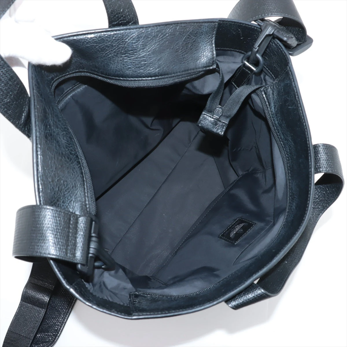 バレンシアガ×アディダス レザー 2WAYハンドバッグ ブラック 721827