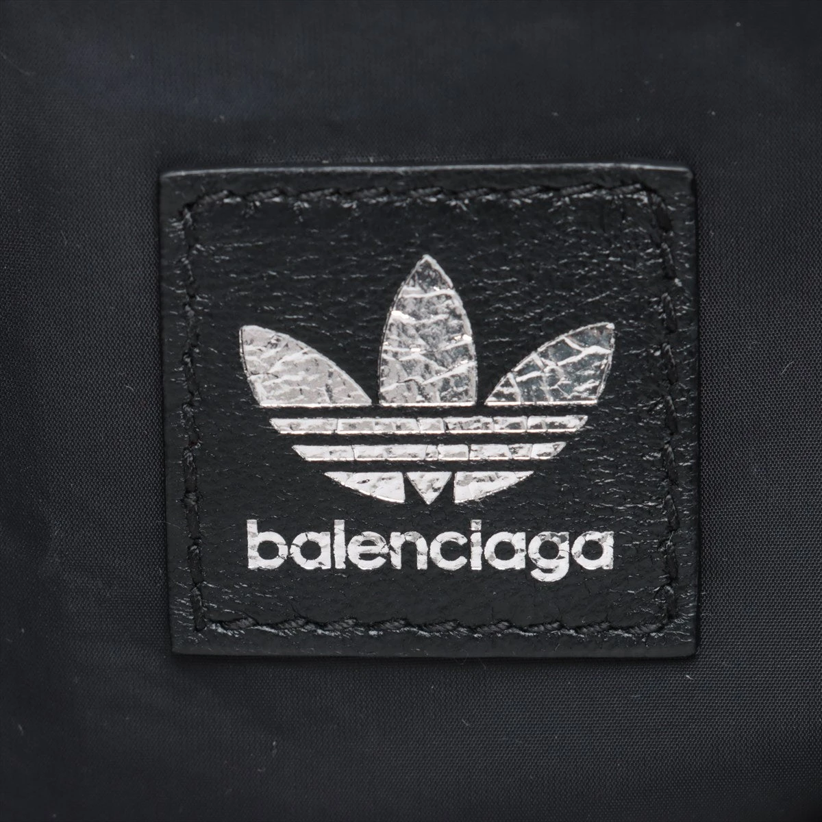 バレンシアガ×アディダス レザー 2WAYハンドバッグ ブラック 721827